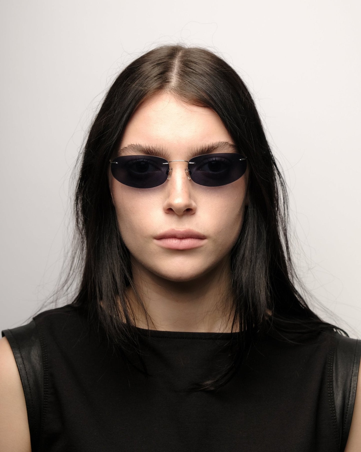 Giorgio Armani-Giorgio Armani Spring 2000 rimless sunglasses vintage Sunglasses – The Dryads