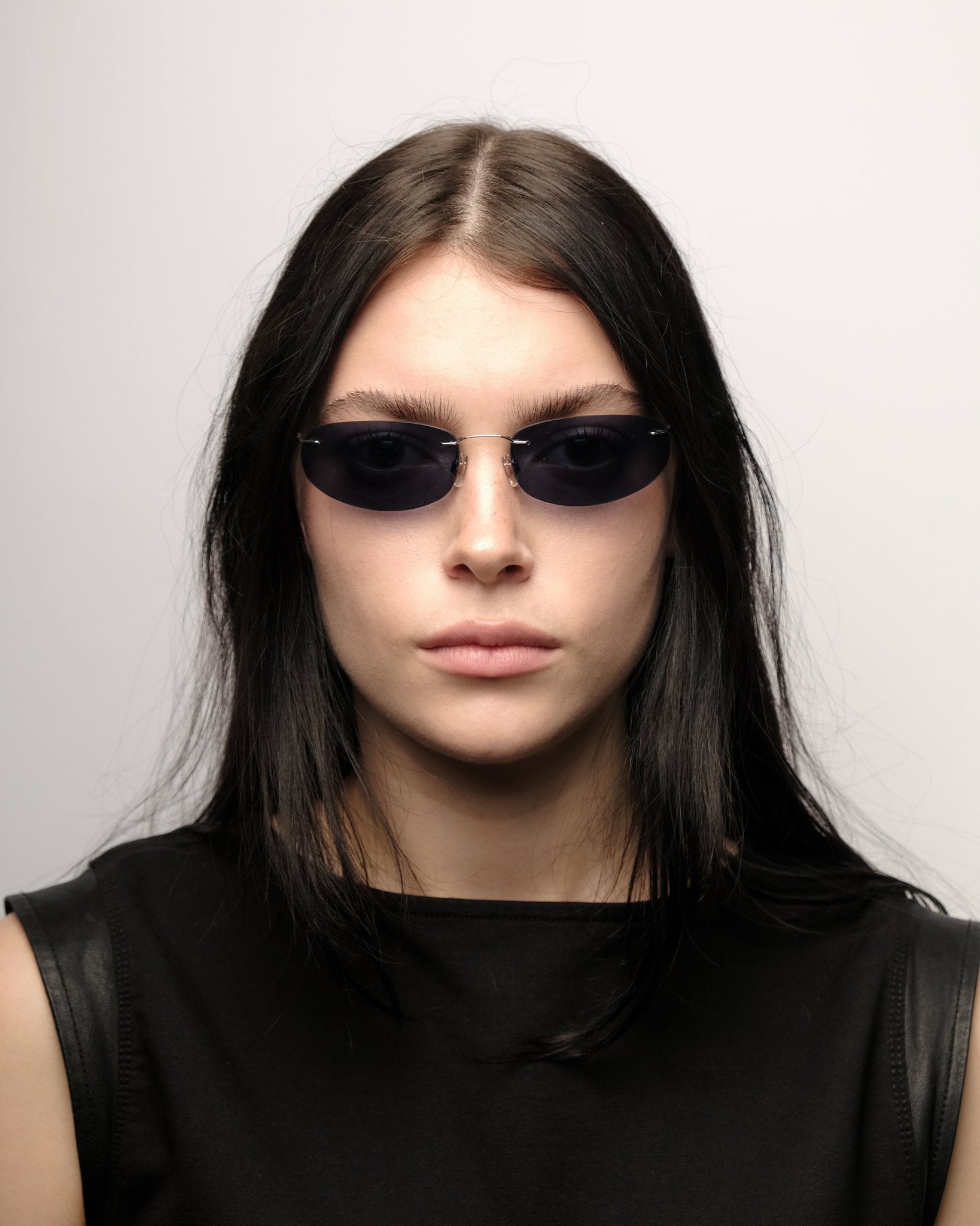 Giorgio Armani-Giorgio Armani Spring 2000 rimless sunglasses vintage Sunglasses – The Dryads