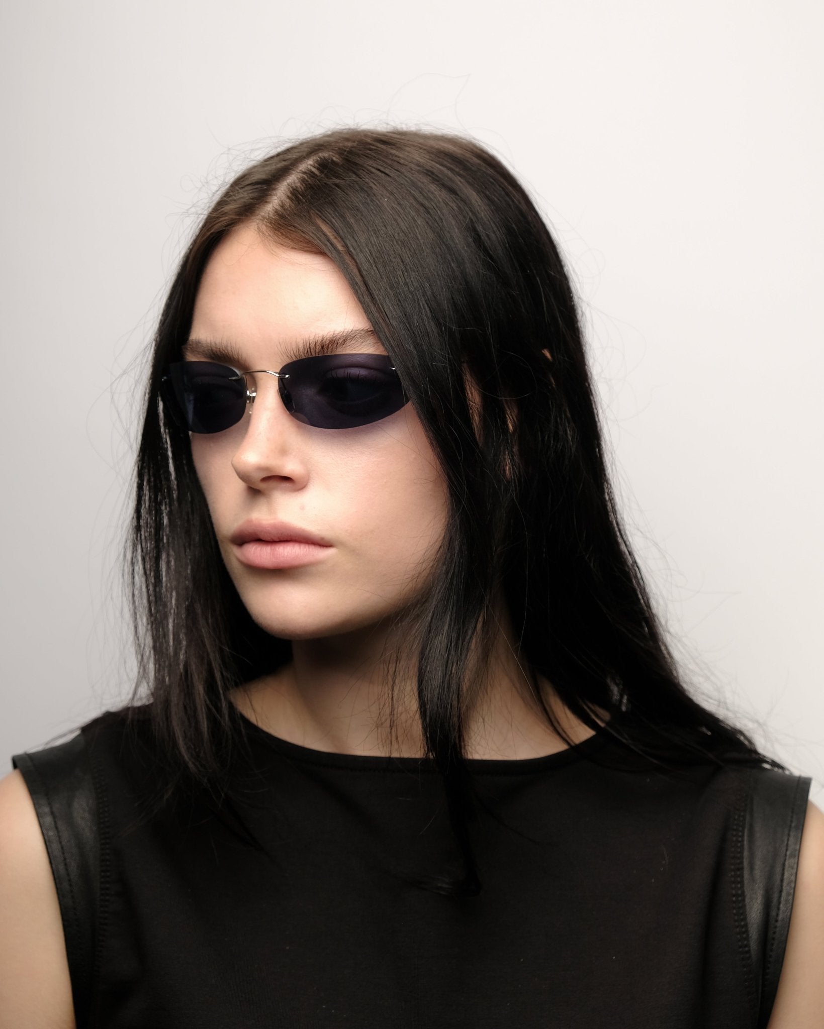 Giorgio Armani-Giorgio Armani Spring 2000 rimless sunglasses vintage Sunglasses – The Dryads