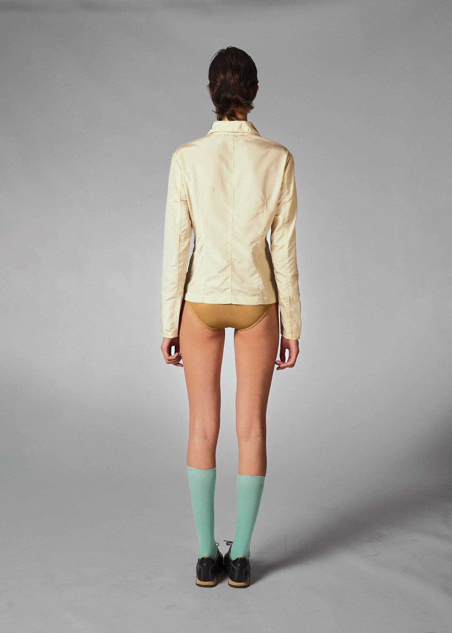 Helmut Lang nylon cream shirt