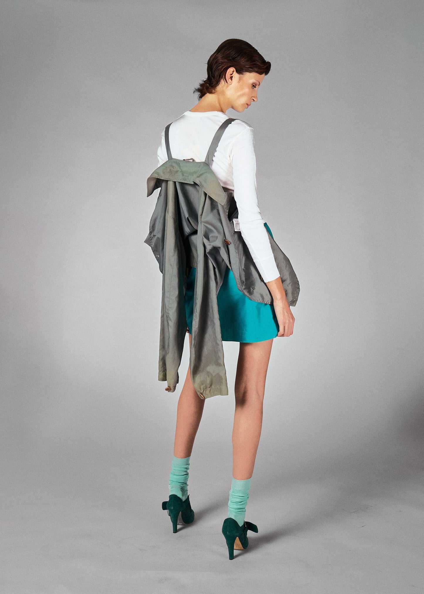 Marni Turquoise A-Line Mini Skirt