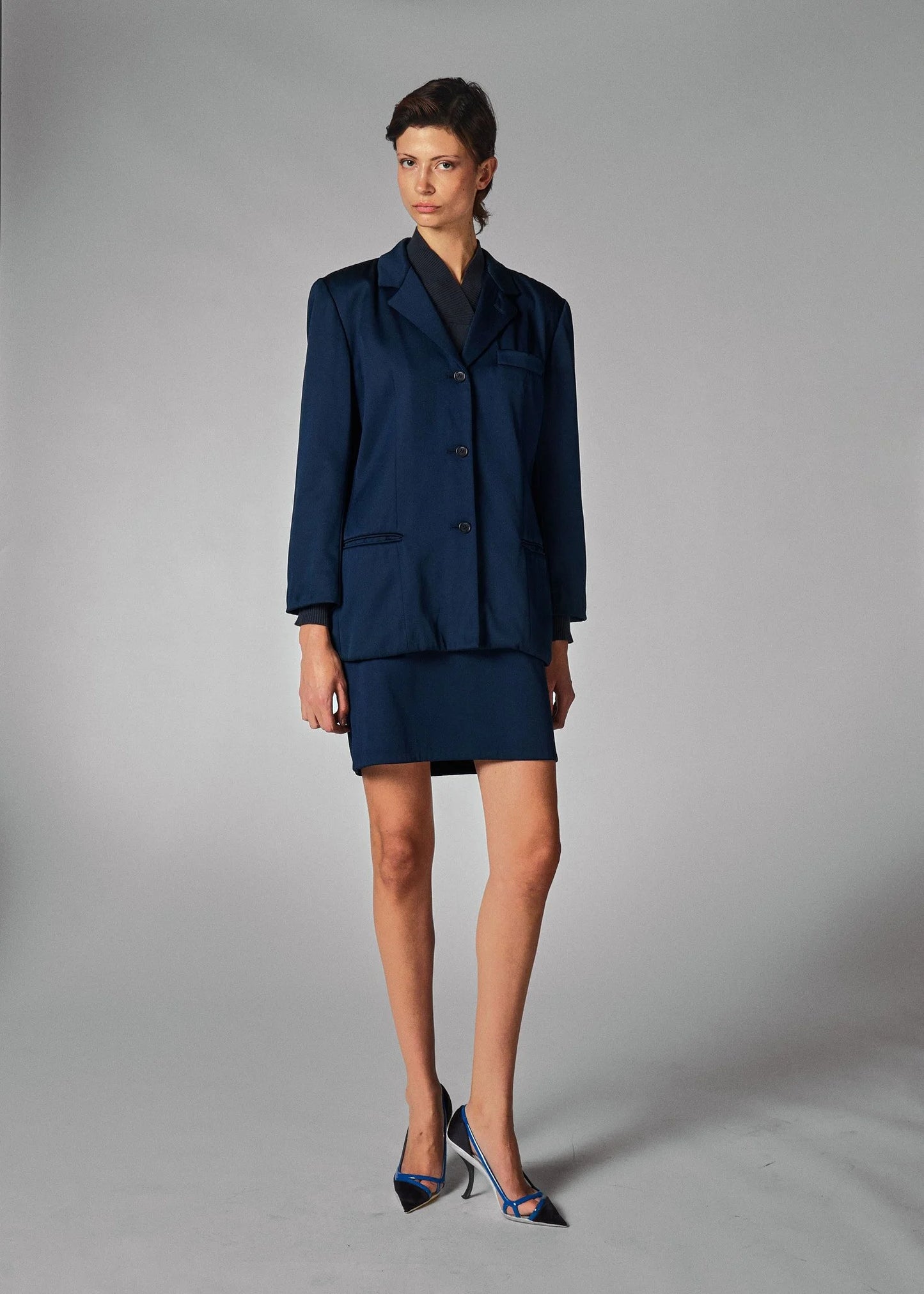 Helmut Lang 1990 Navy Set Up Suit