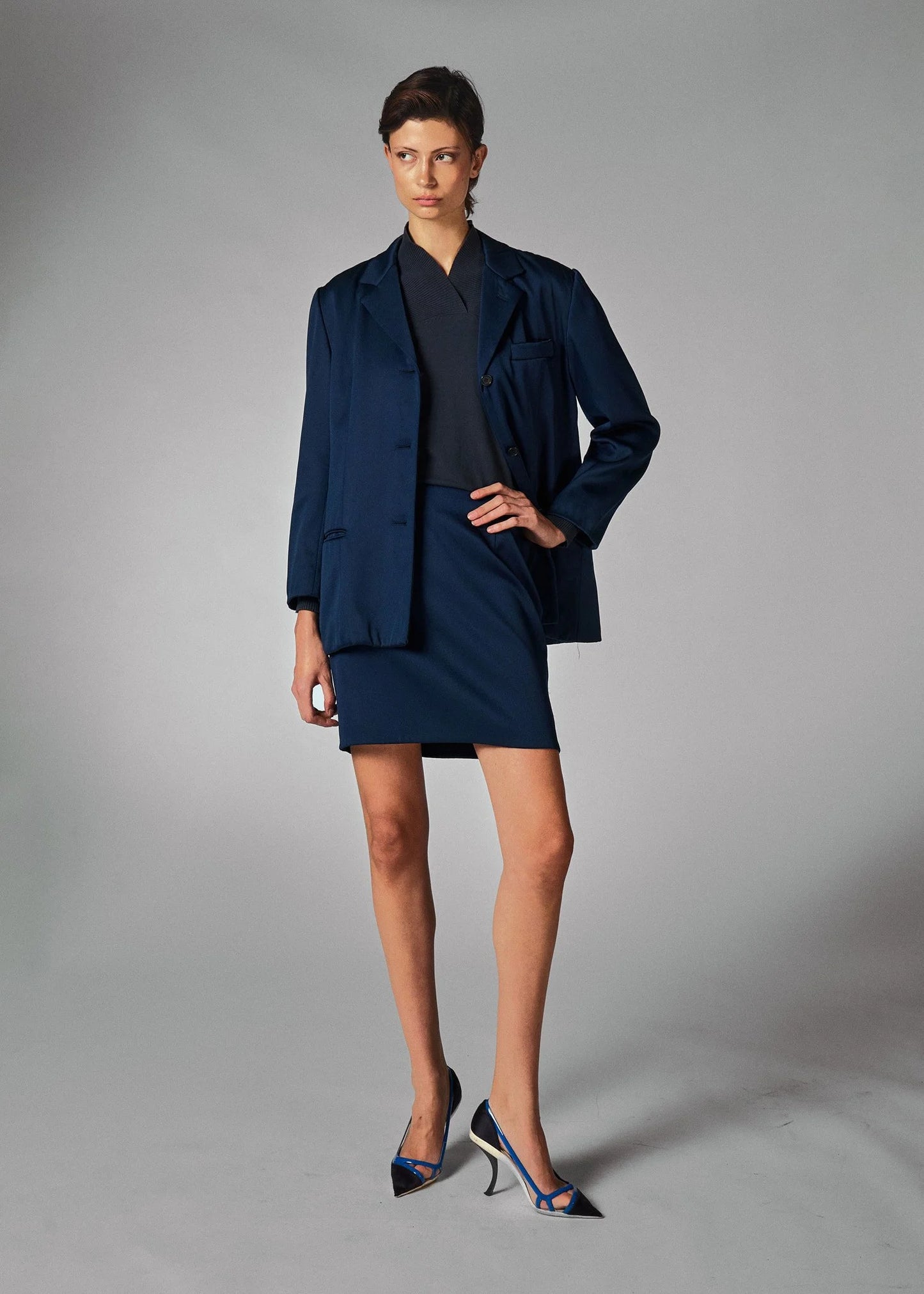 Helmut Lang 1990 Navy Set Up Suit