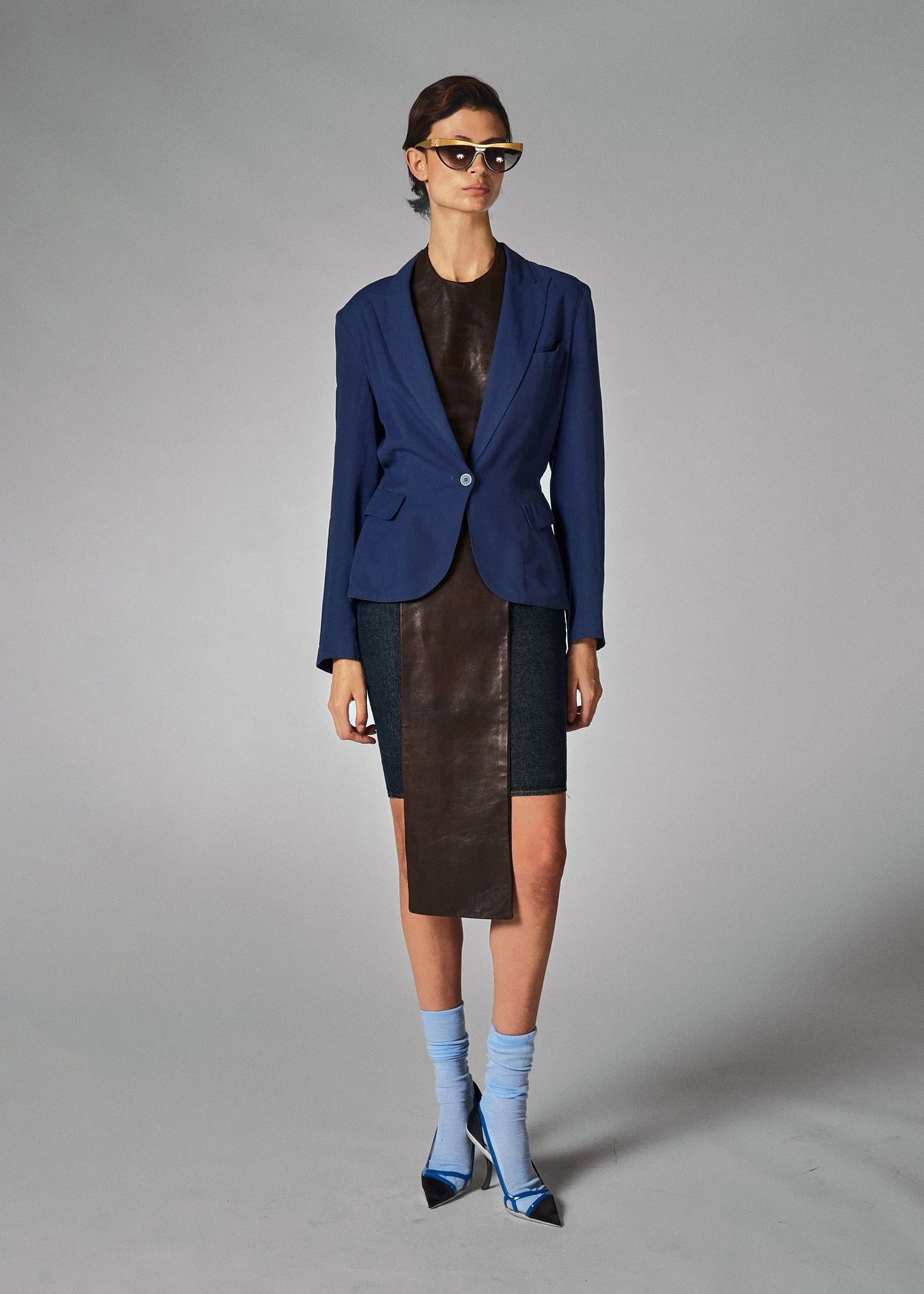 Alaia Blue Tailored Cotton Blazer