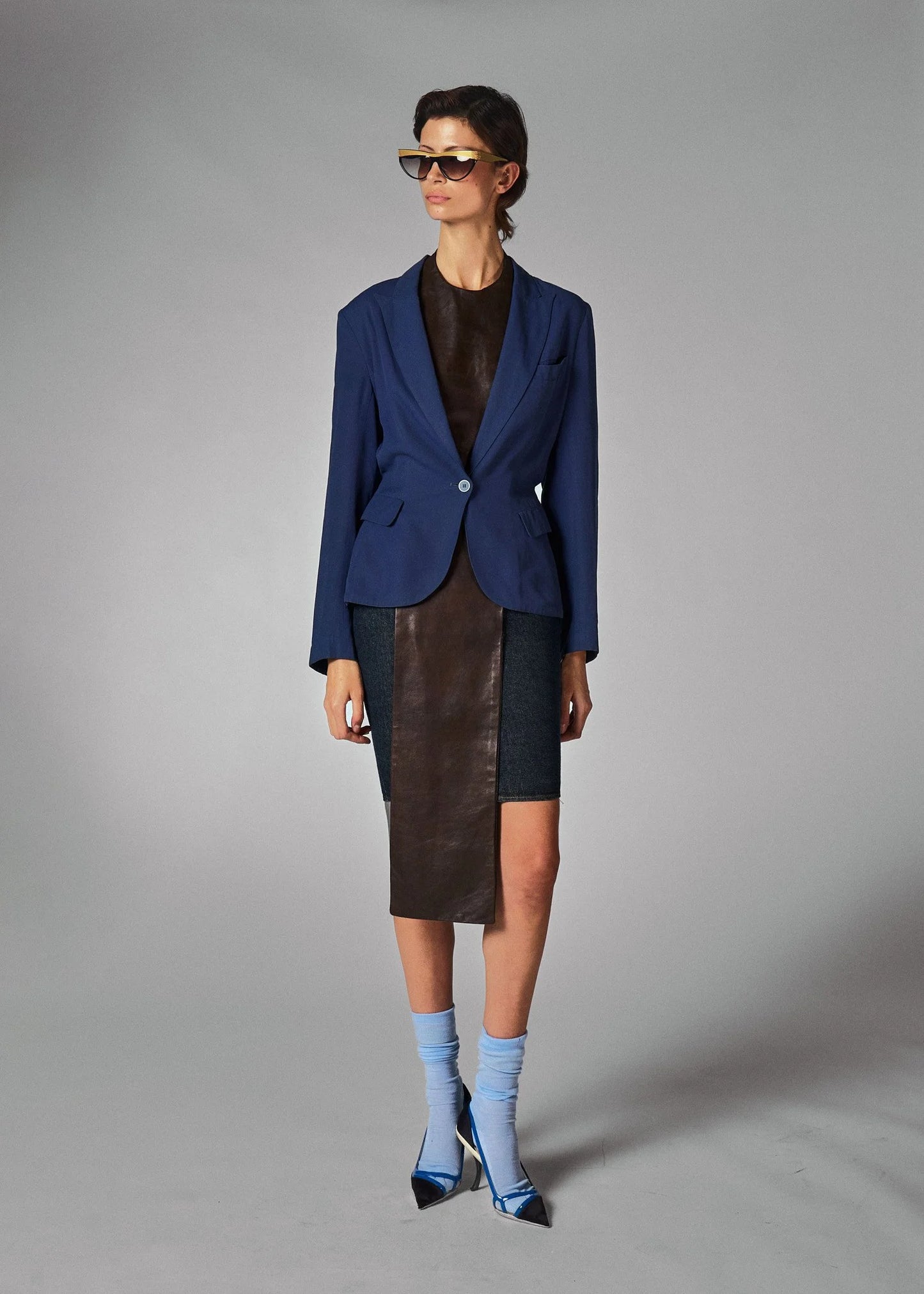 Alaia Blue Tailored Cotton Blazer