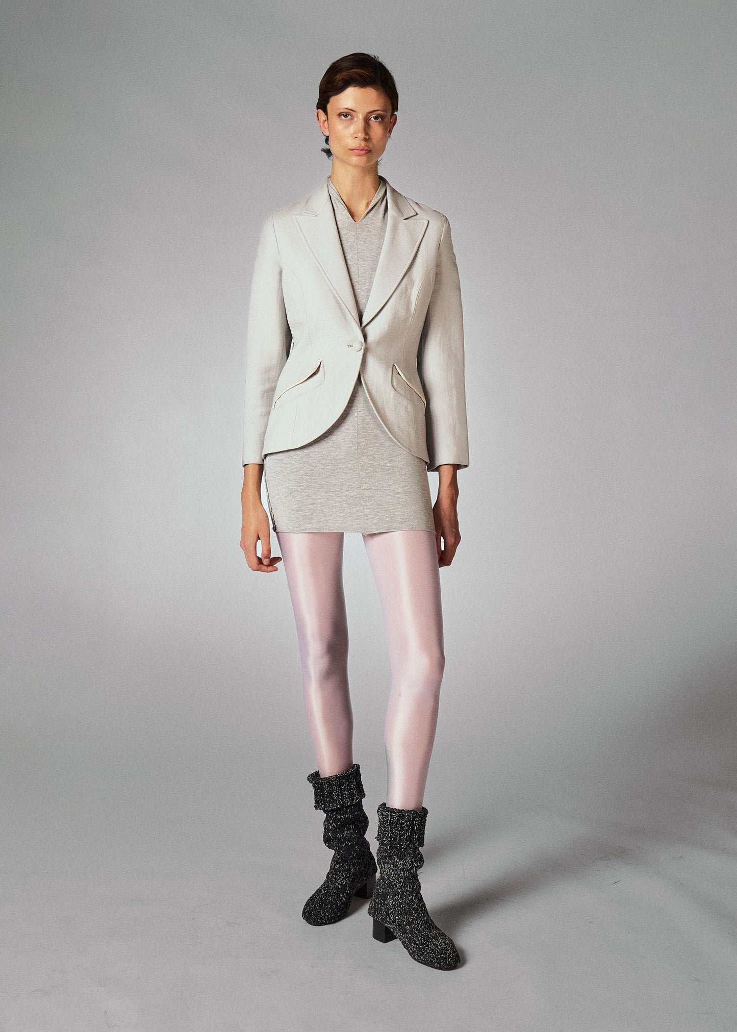 Hussein Chalayan 2006FW Wool Light Grey Jacket