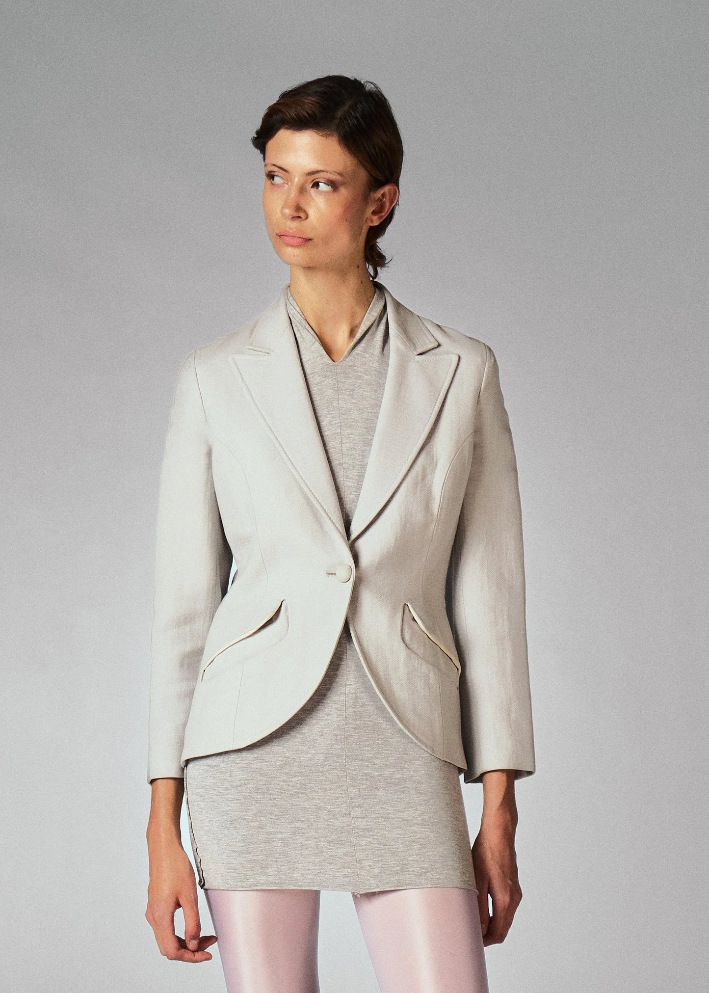 Hussein Chalayan 2006FW Wool Light Grey Jacket