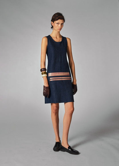 Helmut Lang Cotton Denim midi dress