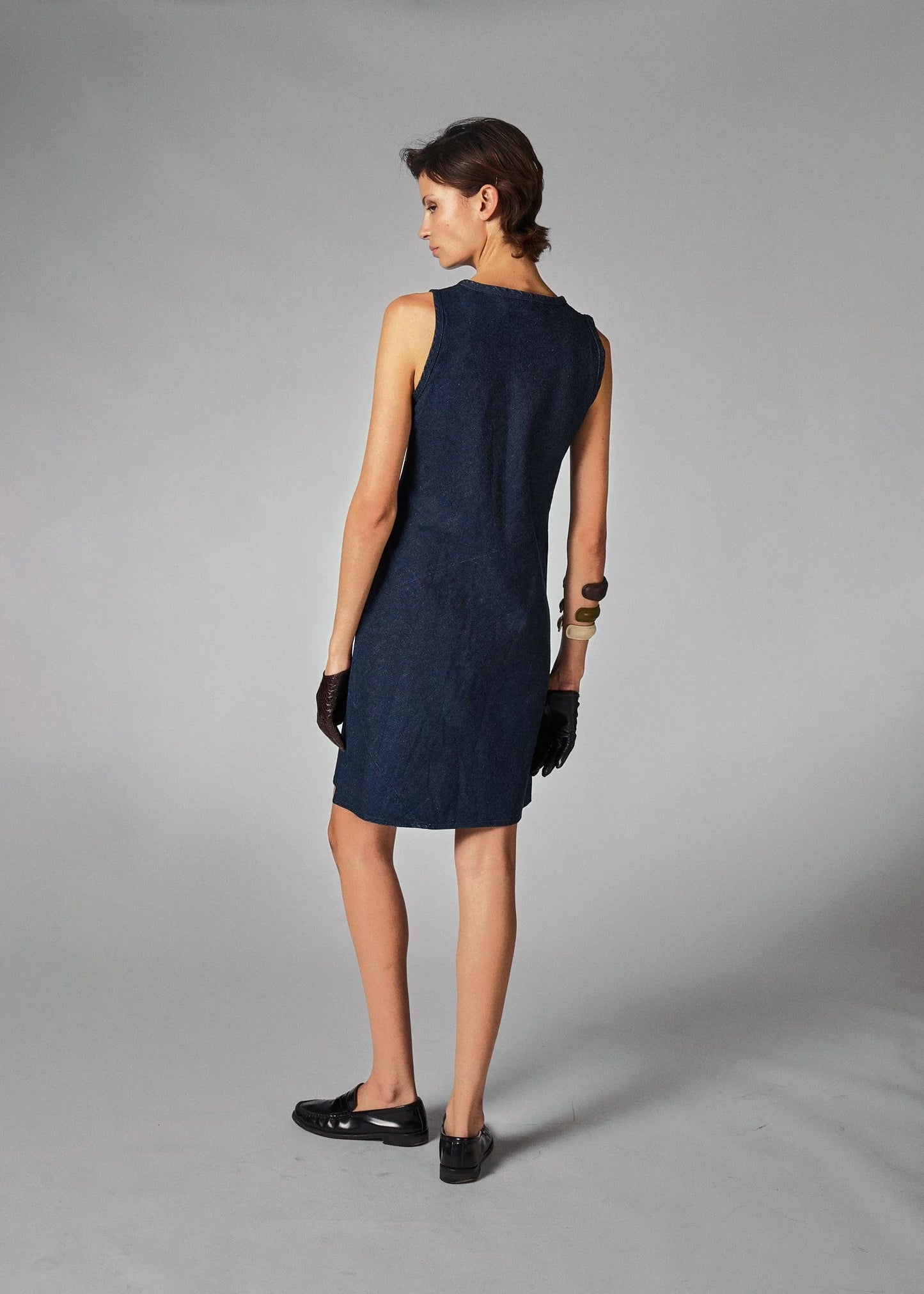 Helmut Lang Cotton Denim midi dress