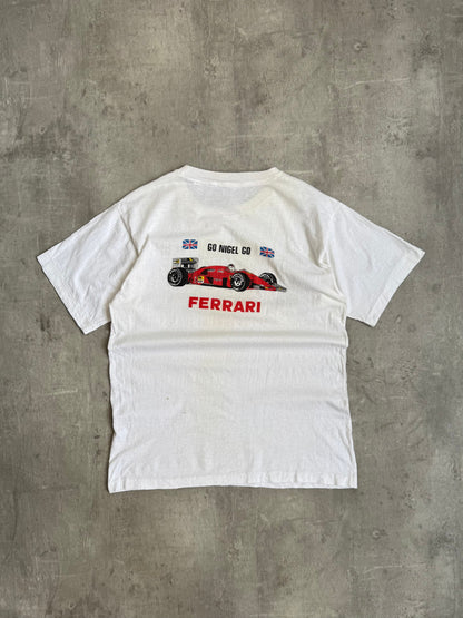 90s Ferrari 'Alain Prost vs Nigel Mansell' F1 Single Stich Icon Tee