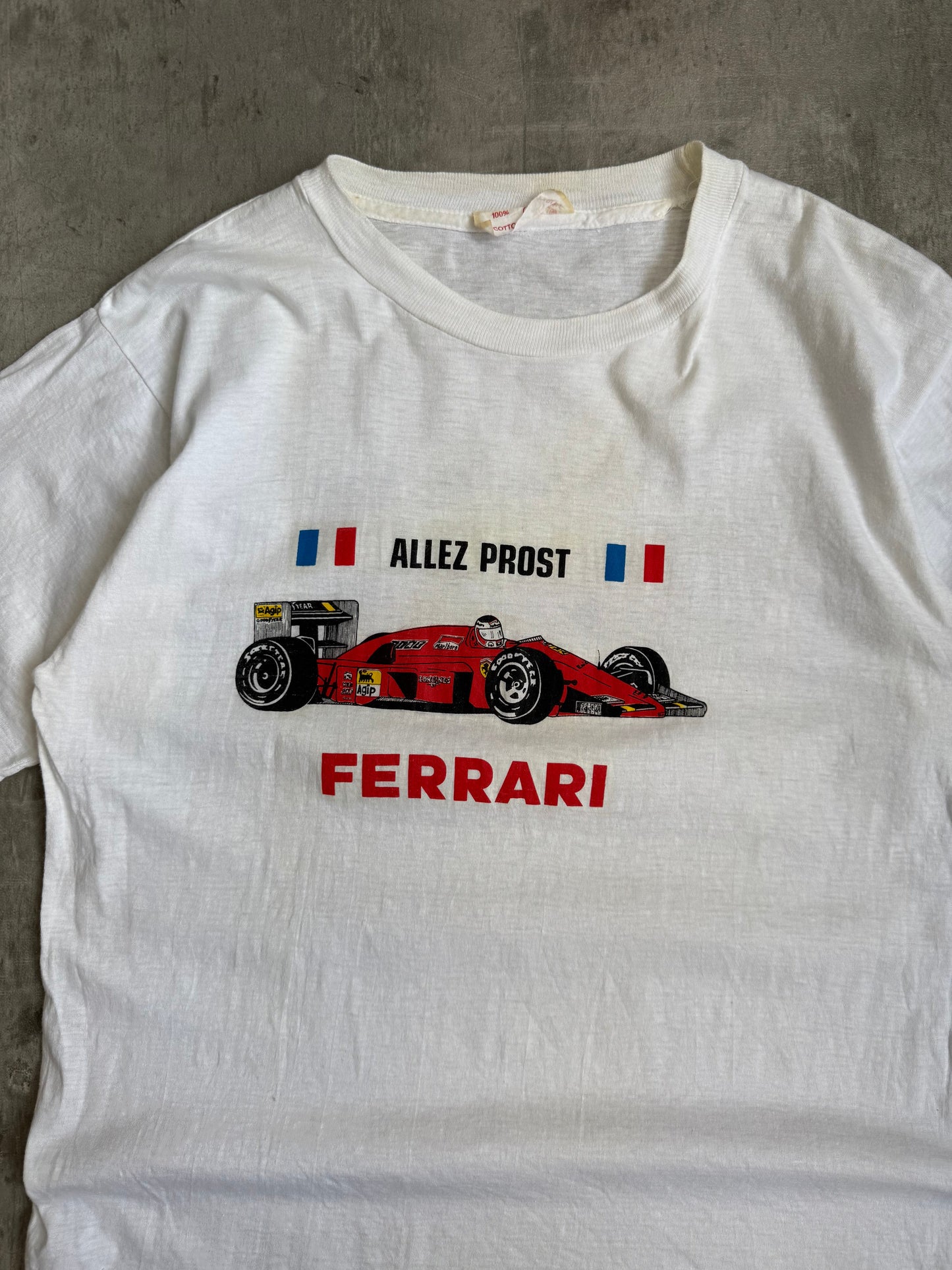 90s Ferrari 'Alain Prost vs Nigel Mansell' F1 Single Stich Icon Tee