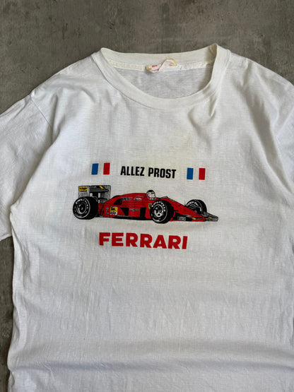 90s Ferrari 'Alain Prost vs Nigel Mansell' F1 Single Stich Icon Tee