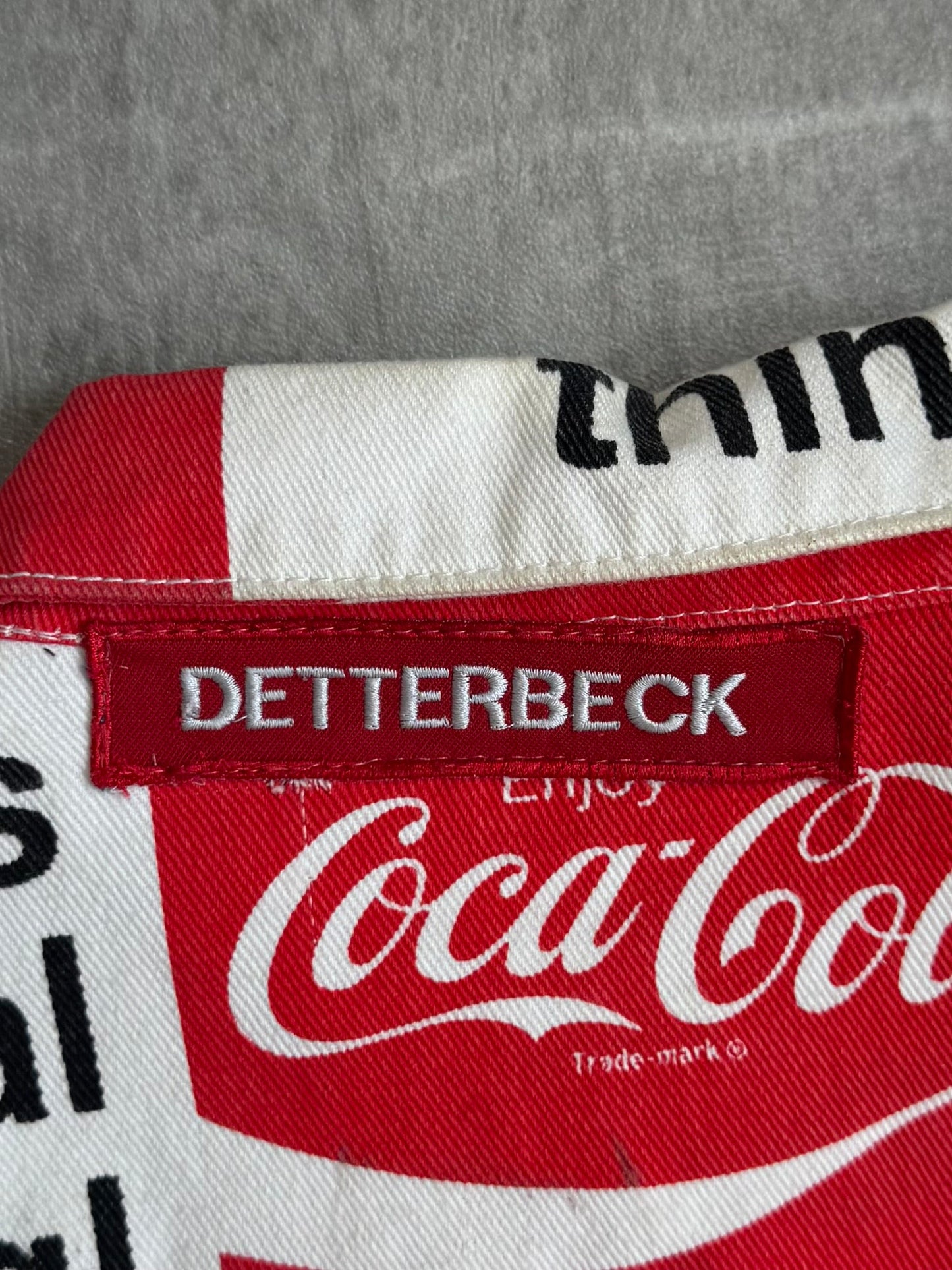 Vintage Coca Cola Allover Print Denim Jacket