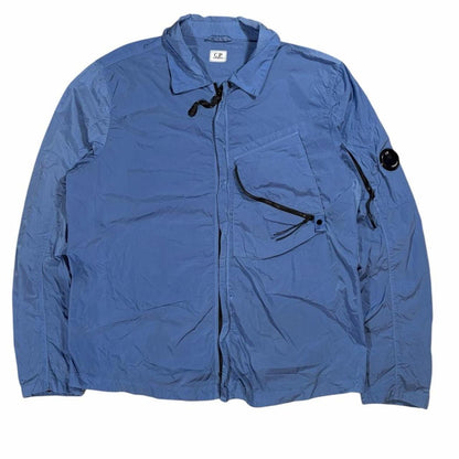 CP Company Chrome nylon shimmer overshirt jacket (XL) | XL, Blue