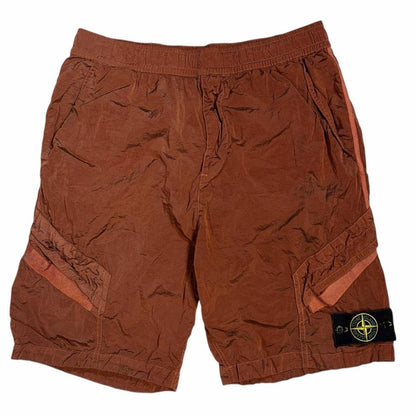 Stone island nylon metal rush orange cargo shorts (W32) | O/S, Orange