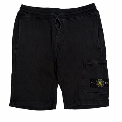 Stone island black sweat shorts (S) | Small, Black