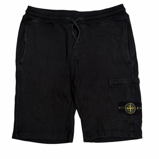 Stone island black sweat shorts (S) | Small, Black