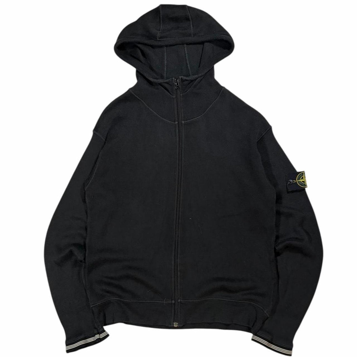 Stone island AW 2005 knit zip up hoodie (M) | Medium, Black