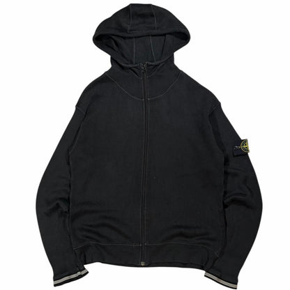 Stone island AW 2005 knit zip up hoodie (M) | Medium, Black