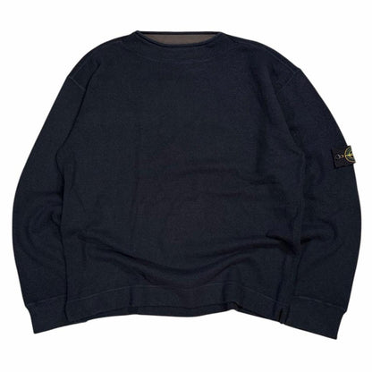 Stone island AW 2003 heavyweight knit sweatshirt (XL) | XL, Black