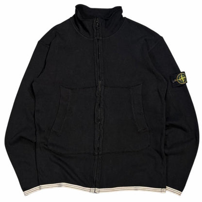 Stone island SS 2006 knit zip up sweatshirt (XL) | XL, Black