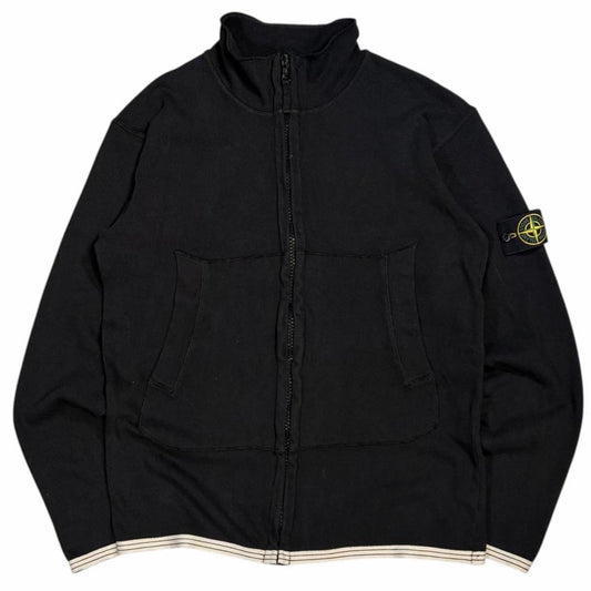 Stone island SS 2006 knit zip up sweatshirt (XL) | XL, Black