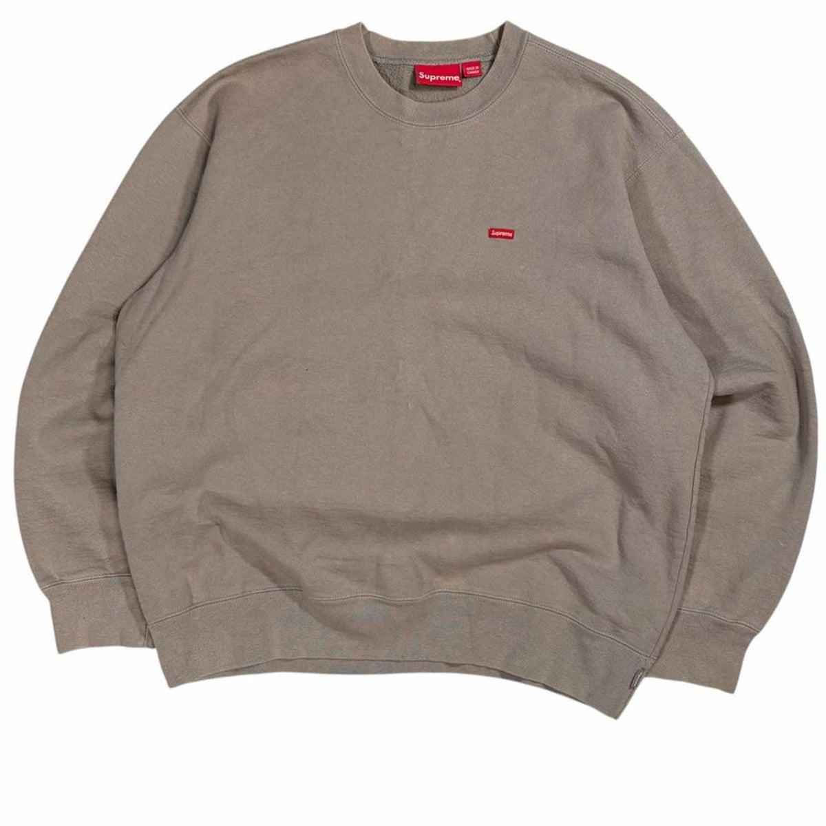 Supreme small box logo thick pullover sweatshirt (M) | Medium, Grey