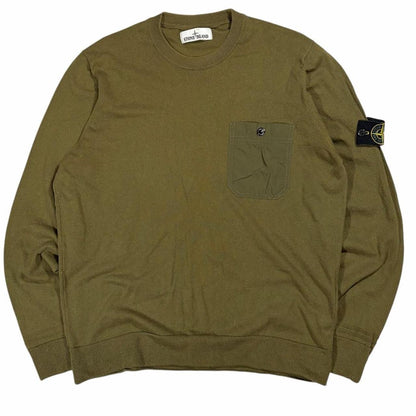 Stone island knitted pullover sweatshirt (XL) | XL, Red