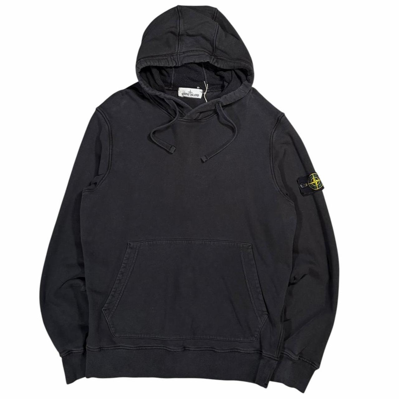 Stone island black pullover sweatshirt (L) | Large, Black