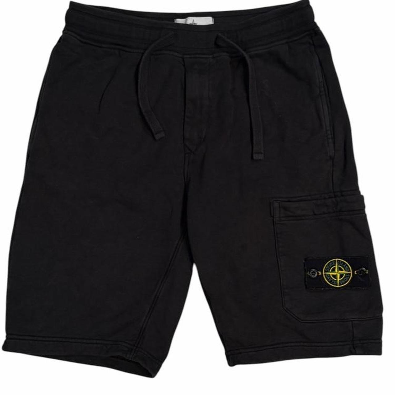 Stone island black sweat shorts (S) | Small, Black