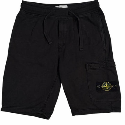Stone island black sweat shorts (S) | Small, Black