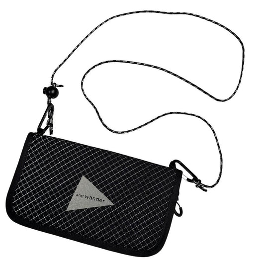And wander reflective rip stop pouch crossbody side bag | O/S, Black
