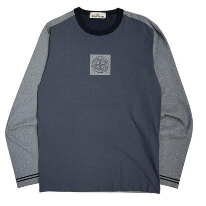 Stone island long sleeve T shirt (S) | Default Title, Navy and Grey