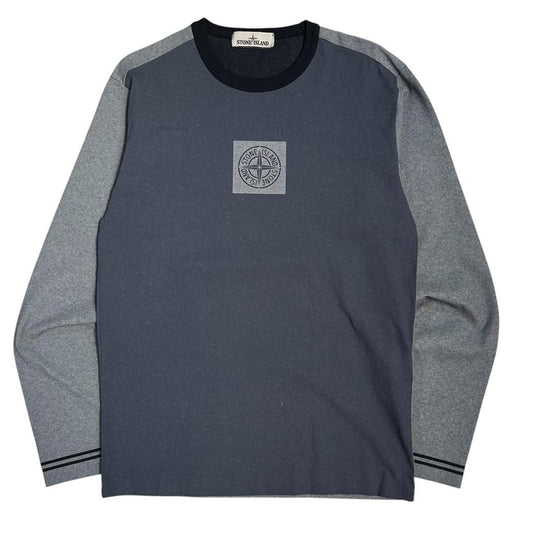 Stone island long sleeve T shirt (S) | Default Title, Navy and Grey