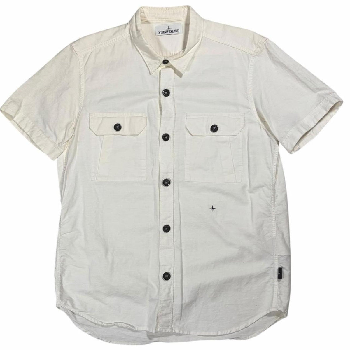 Stone island button up shirt (L) | Large, White