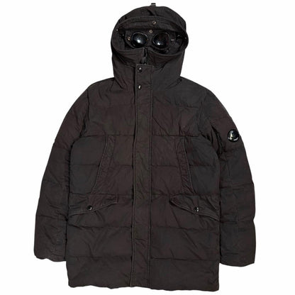 CP Company 50 Fili Component Dyeing black down goggle jacket (S) | Small, Black