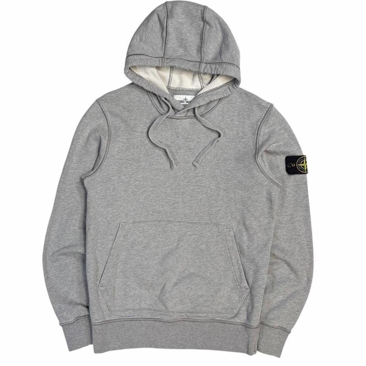 Stone island grey pullover hoodie (S) | Small, Grey