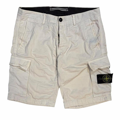 Stone island cream cargo shorts (W32) | O/S, Cream