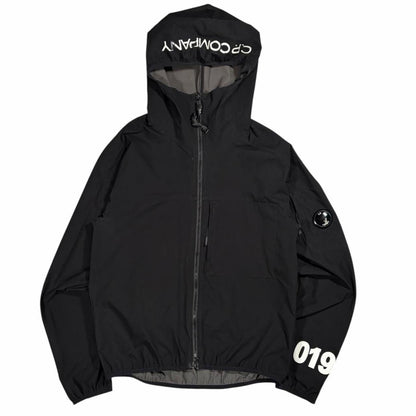CP Company black Pro-Tek hood spellout jacket (M) | Medium, Black