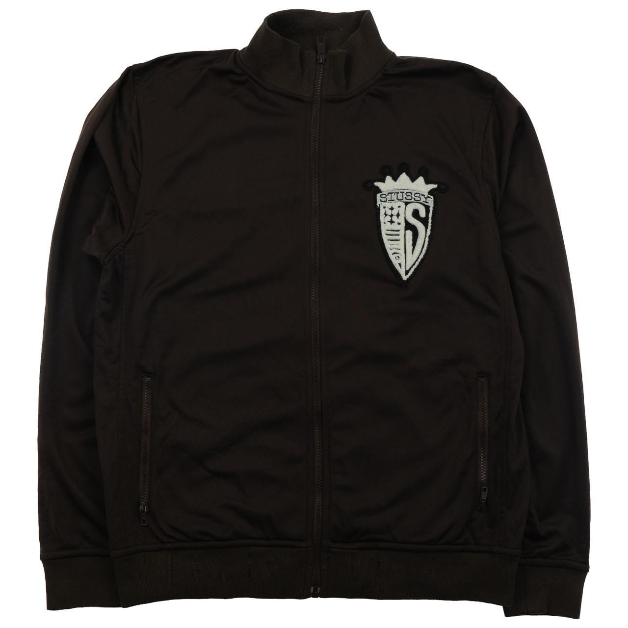 Vintage Stussy Crest Logo Zip Up Jacket Size M | Medium, Brown