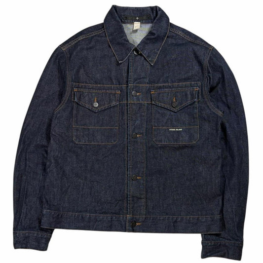 Stone island denims denim jacket (L) | Large, Dark Blue