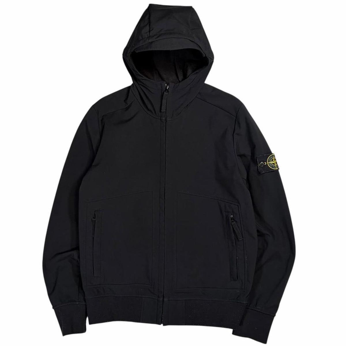 Stone island black soft shell jacket (M) | Medium, Black
