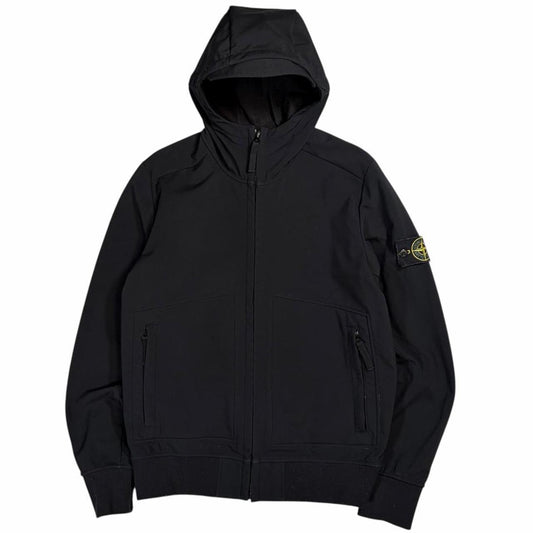 Stone island black soft shell jacket (M) | Medium, Black