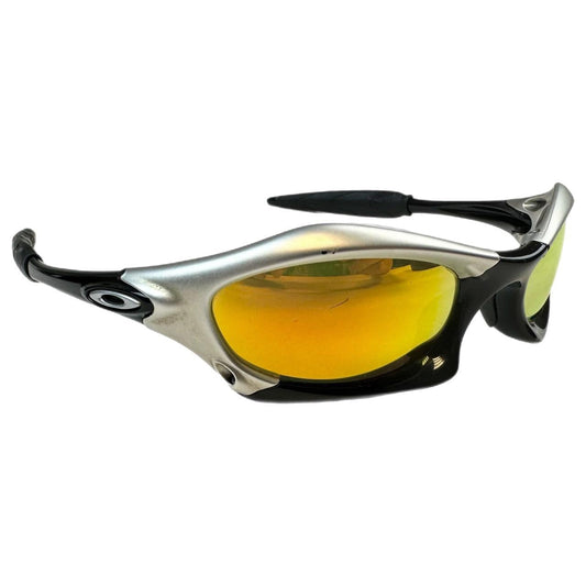 2002 Oakley Splice Polished Black/FMJ With Fire Iridium Lenses