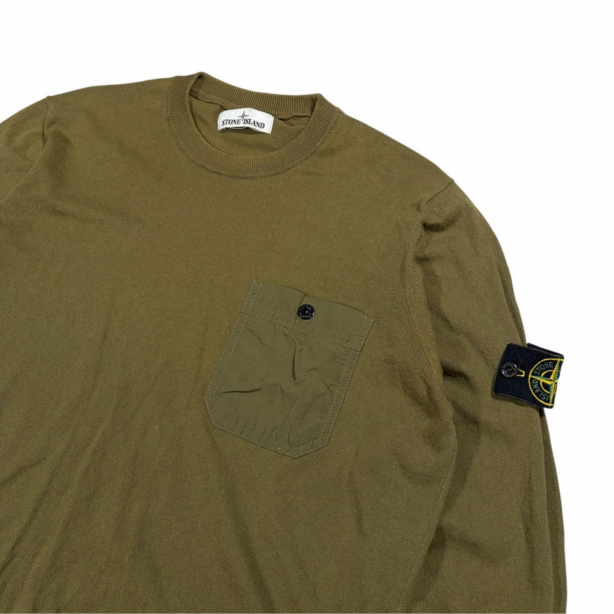Stone island knitted pullover sweatshirt (XL) | XL, Red