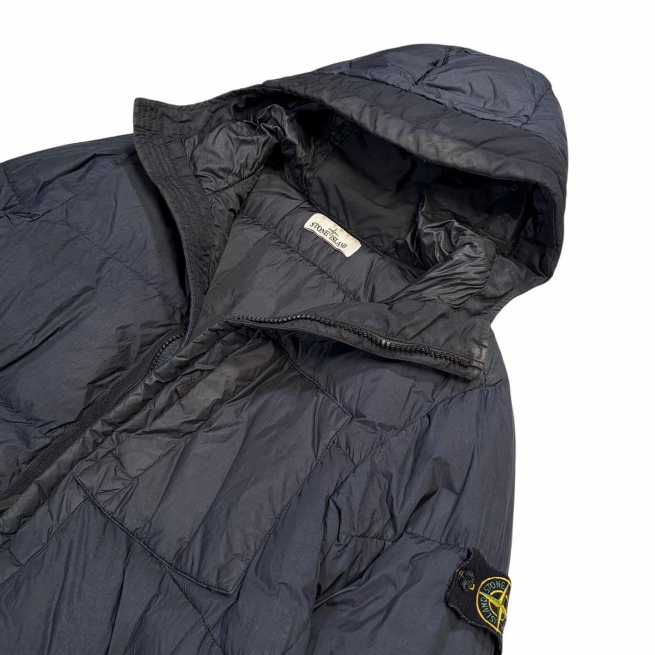 Stone island navy garment dyed crinkle reps NY down puffer jacket (S) | Small, Navy