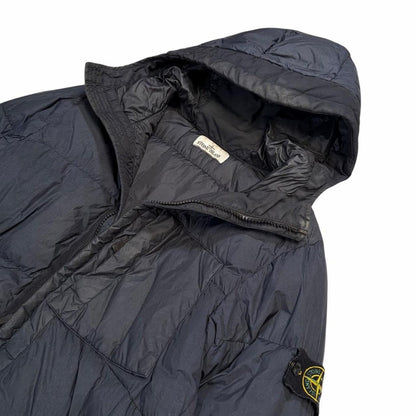 Stone island navy garment dyed crinkle reps NY down puffer jacket (S) | Small, Navy