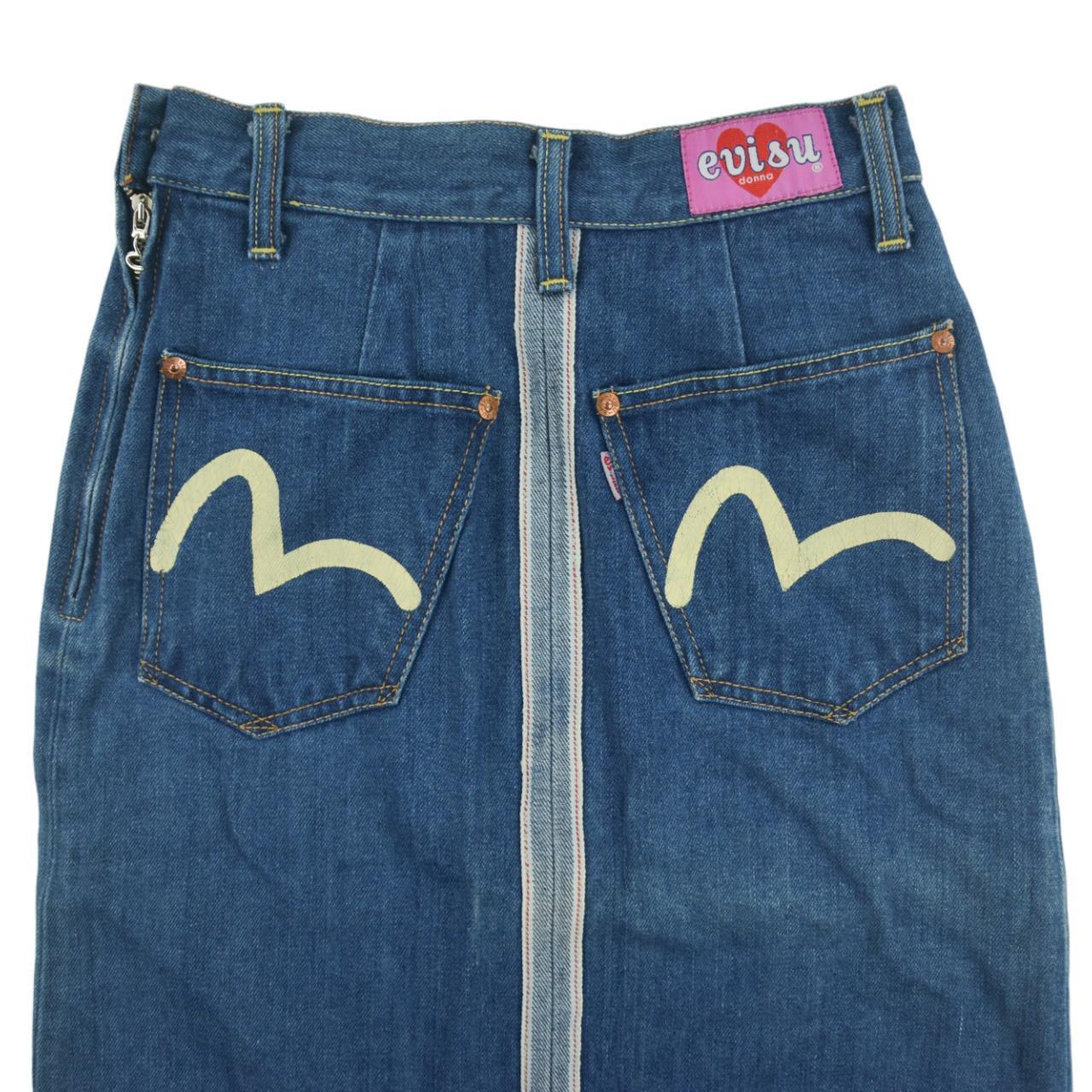 Vintage Evisu Double Gull Japanese Denim Skirt Size W24