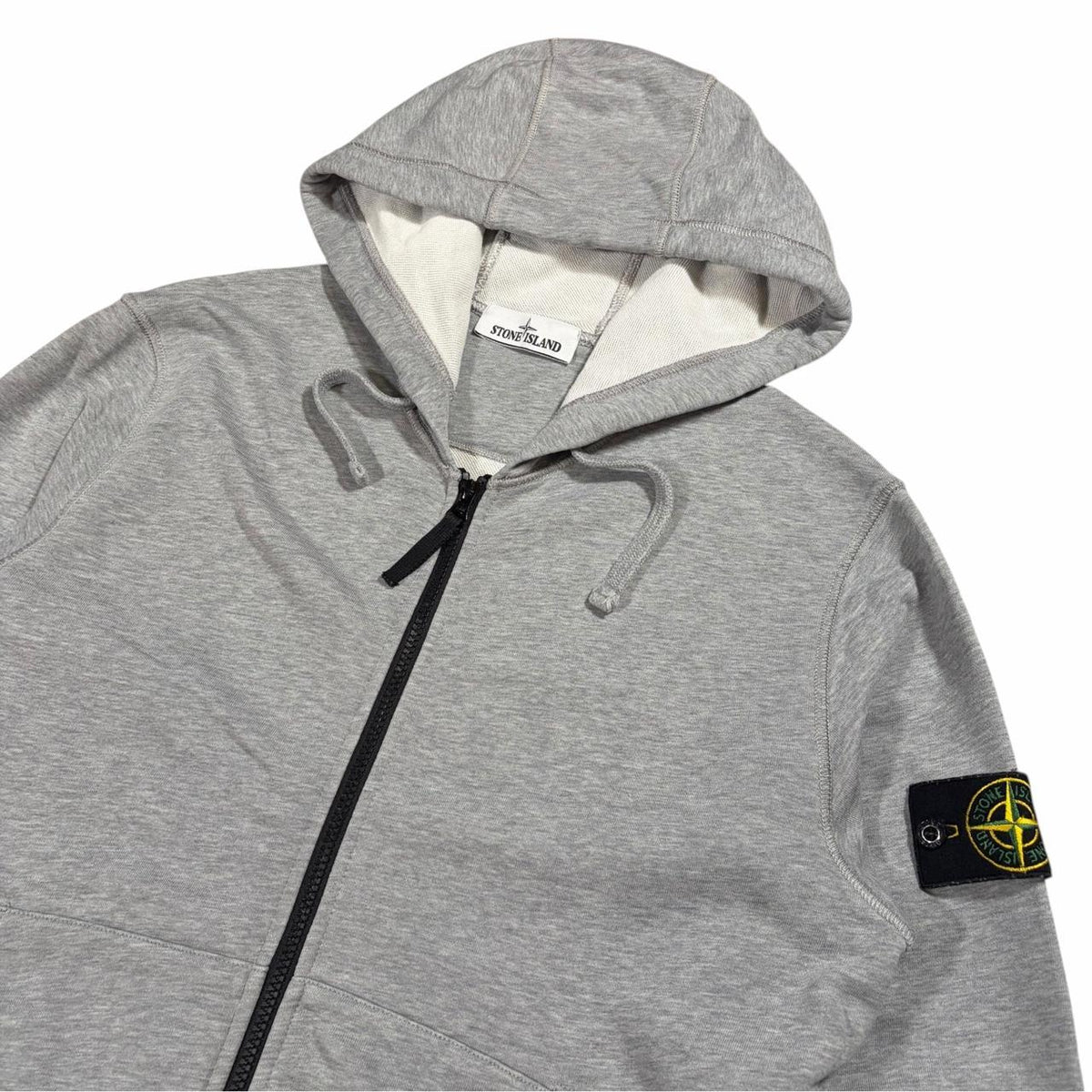 Stone island zip up hoodie (M) | Medium, Gray
