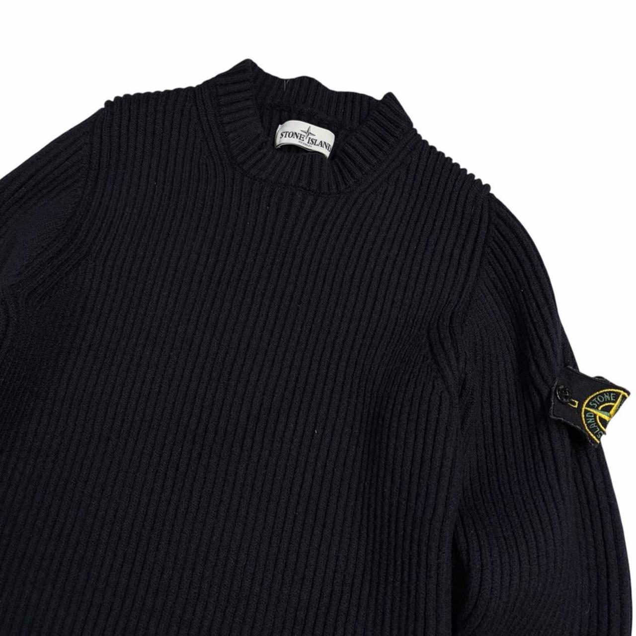 Stone island heavyweight knit pullover sweatshirt (XS) | XS, Navy